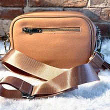 Load image into Gallery viewer, Leather pink crossover bag for women