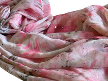 Load image into Gallery viewer, Pink and white floral print scarf