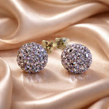 Load image into Gallery viewer, Sparkly earrings on a satin background