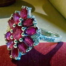 Load image into Gallery viewer, Ruby ring in sterling silver for women