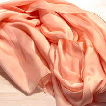 Load image into Gallery viewer, Soft silk peach scarf for ladies