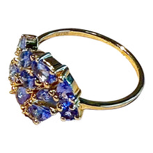 Load image into Gallery viewer, Tanzanite gemstone ring in gold