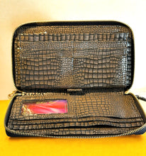 Load image into Gallery viewer, Italian leather taupe print wallet bag