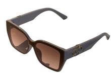 Load image into Gallery viewer, Taupe sun-glass with gold details