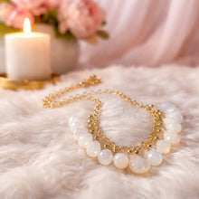 Load image into Gallery viewer, White Charm chalcedony gemstone necklace