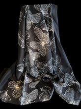 Load image into Gallery viewer, Butterfly print scarf in black and white