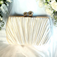 Load image into Gallery viewer, White satin evening bag