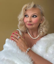 Load image into Gallery viewer, White pearl drop earrings for brides