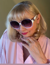 Load image into Gallery viewer, White sun-glasses for women