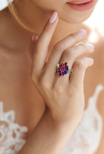 Load image into Gallery viewer, Ruby gemstone ring in sterling silver
