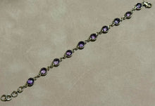 Load image into Gallery viewer, Women's amethyst gemstone bracelet