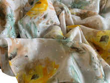 Load image into Gallery viewer, Yellow and white floral scarf