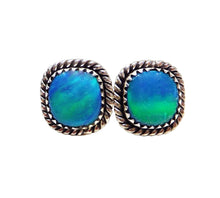 Load image into Gallery viewer, aurora opal stud earrings in sterling silver