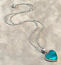 Load image into Gallery viewer, Aurora Opal heart pendant necklace