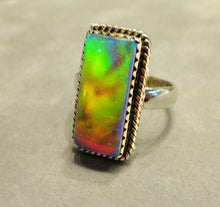 Load image into Gallery viewer, Green Aurora opal ring
