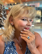 Load image into Gallery viewer, Blue Topaz stud earrings