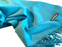 Load image into Gallery viewer, Cashmere blue scarf for women