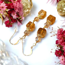Load image into Gallery viewer, Citrine gold Filled Earrings