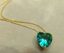 Load image into Gallery viewer, Heart shaped tourmaline necklace
