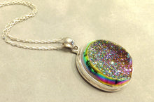 Load image into Gallery viewer, Druzy agate pendant neckalce
