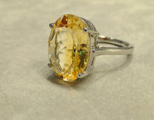 Load image into Gallery viewer, Citrine gemstone ring in sterling silver
