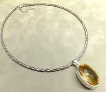 Load image into Gallery viewer, Sterling silver Citrine pendant necklace
