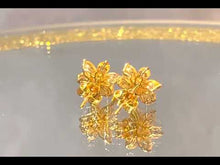 Load and play video in Gallery viewer, Video of Citrine stud earrings