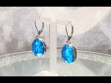Load and play video in Gallery viewer, Blue opal drop earrings