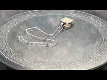 Load and play video in Gallery viewer, White druzy agate necklace in sterling silver
