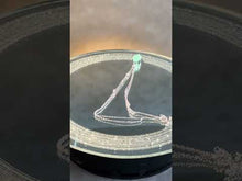 Load and play video in Gallery viewer, Video of Paraiba Tourmaline mint gemstone necklace