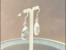 Load and play video in Gallery viewer, Rock crystal quartz gemstone drop earrings