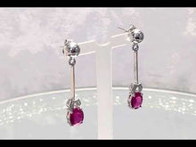 Load and play video in Gallery viewer, Ruby drop gemstone earrigs
