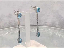 Load and play video in Gallery viewer, Video of blue topaz earrings
