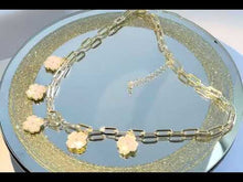 Load and play video in Gallery viewer, Video of clover leaf charm gold filled necklace