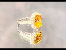 Load and play video in Gallery viewer, Video of citrine gemstone ring