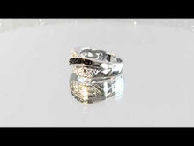Load and play video in Gallery viewer, Austrian black and white crystal ring