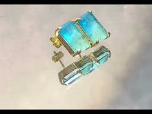 Load and play video in Gallery viewer, Video of Bue tourmaline gemstone earrings