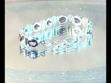 Load and play video in Gallery viewer, Amethyst Gemstone Tennis bracelet