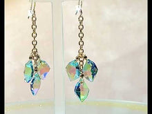 Load and play video in Gallery viewer, long crystal drop earrings