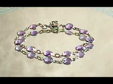 Load and play video in Gallery viewer, Amethyst gemstone bracelet