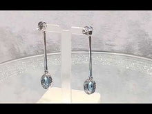 Load and play video in Gallery viewer, Video of blue topaz earrings