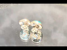 Load and play video in Gallery viewer, Video of aurora opal earrings in sterling silver