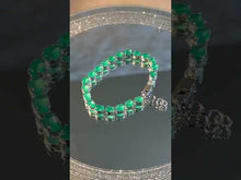 Load and play video in Gallery viewer, Green Onyx Gemstone Tennis Bracelet