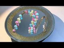Load and play video in Gallery viewer, Long gold and gemstone necklace
