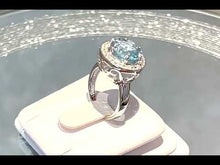Load and play video in Gallery viewer, Blue topaz gemstone ring