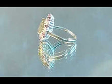 Load and play video in Gallery viewer, Flower style gemstone ring