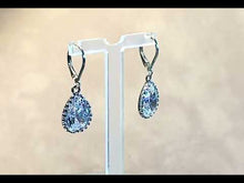 Load and play video in Gallery viewer, Sterling silver crystal teardrop earrings