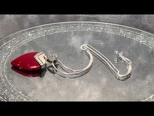 Load and play video in Gallery viewer, Video of red sponge coral necklace