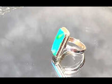 Load and play video in Gallery viewer, Video of blue opal ring
