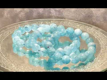 Load and play video in Gallery viewer, Aquamarine beaded braclet